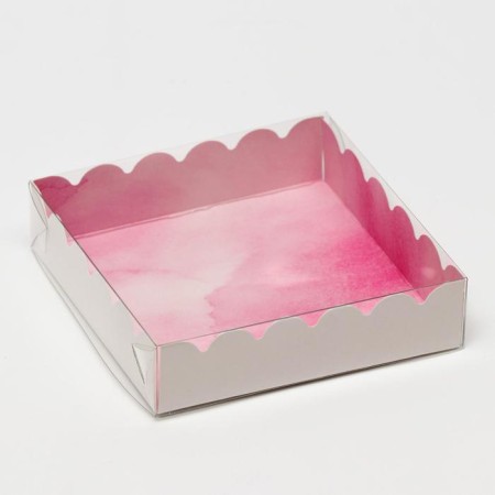 Box for cookies with PVC lid, "love", 12 x 12 x 3 cm-3