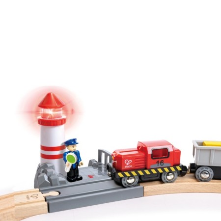 Game set Hape "Railway Cargo Delivery in the port"-6