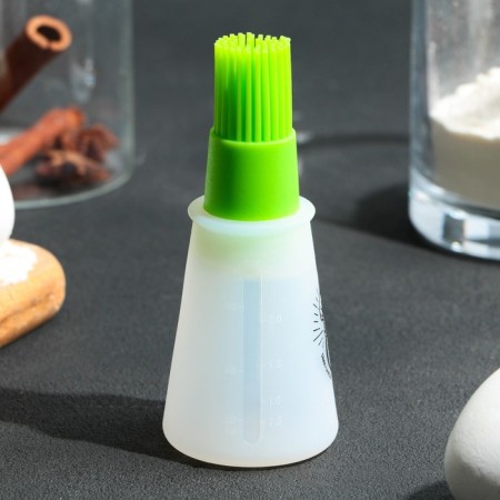 Avocado oil brush, 11.8x5.2 cm, silicone, green color-5