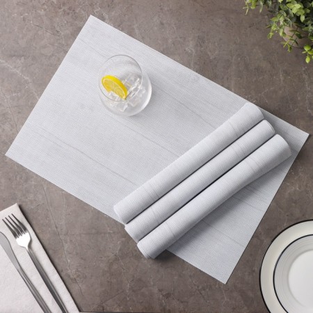 Set of serving napkins on the table "wood", 4 pcs, 45 × 30 cm, milk color-3