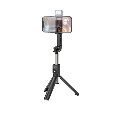 Monopoline Trenoga for selfie Hoco K15, with backlight, wireless, BT4.0, 55 mAh, PDU, Black-1