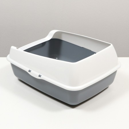 A tray for cats without a grid 50.5 x 39 x 23 cm, gray-3