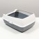 A tray for cats without a grid 50.5 x 39 x 23 cm, gray