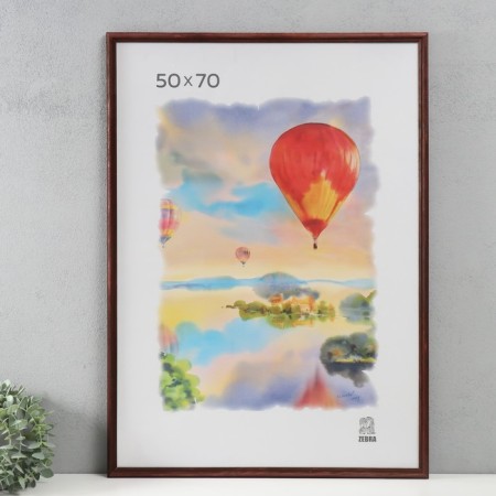 Photo frame wood 50x70 cm, red tree (1702) (plastic screen)
