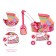The stroller is universal for dolls "Rainbow" winter, with a basket and bag, a metal frame