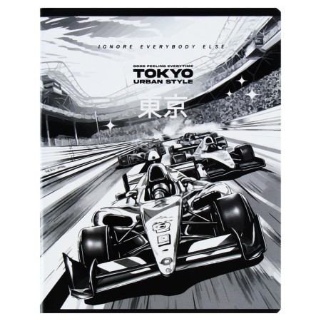 A notebook of 96 sheets in a cage on an anime clip. TOKYO, cover coated cardboard, VD-LK, MIX-4