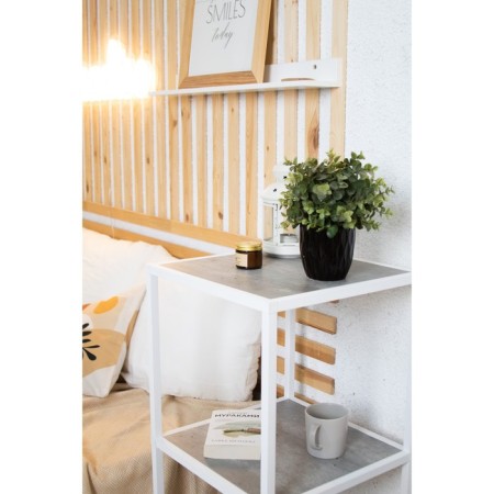 Shelving 2, 400x400x782, White Muar/Metropolitan Gray-1