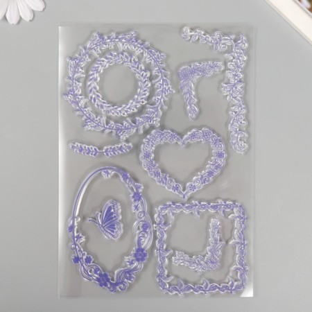 Stamp for creativity Silicon "Plant frames" 15x21 cm