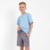 Set for a boy (T-shirt, shorts) minku color-blue/gray, height 152