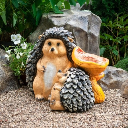 Garden figure "Hedgehog with a hedgehog" 47x60x50cm-1