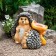 Garden figure "Hedgehog with a hedgehog" 47x60x50cm