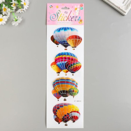 Stick Plastic "Air Balls" silver lines mix 42.5x12.5 cm-2