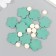 Decor for creativity tree "Flower and core" d-2 cm, set 10+10 pcs Blue