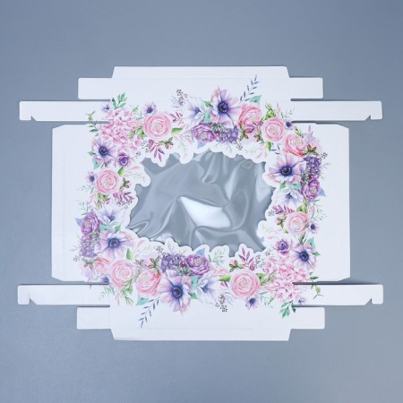 Gift box, packaging, "flowers", 23.5 x 20.5 x 5.5 cm-6