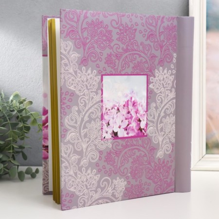 Photo album on 20 magnetic sheets 23x28 cm, int. spiral "Bloom" lilac-1