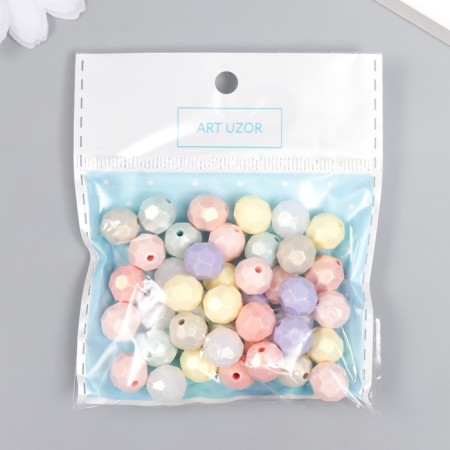 Beads for creativity Plastic "Glass. Pearl palette" set 20 grams d = 1 cm-3