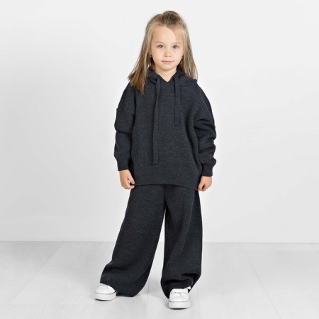 Pants for girls, height 98 cm, graphite color