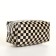 Cosmetic bag with lightning, black/beige color