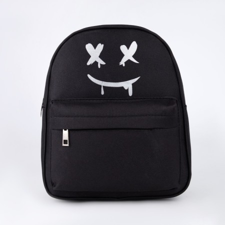 School textile backpack with pocket "x x", a reflector. elements, 27x23x10 cm-1