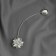 Picked up for curtains "Chic flower", d = 6 cm, silver color