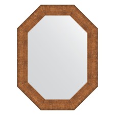 Mirror in the baguette frame, copper chain mail 88 mm, 66x86 cm