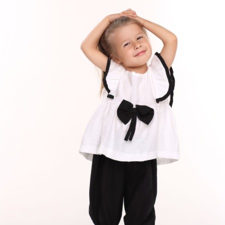 Kit for girls, white/black color, height 104 cm-1