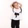 Kit for girls, white/black color, height 104 cm
