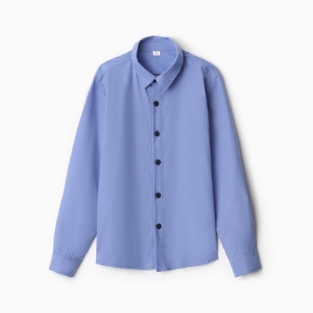 School shirt for a boy, dark blue color, height 134 cm