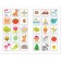 Kids. Logic with stickers. Continue a row