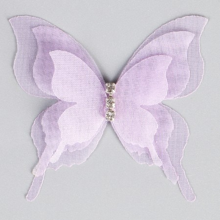 Decor for creativity "Butterfly", three -layer, set of 12 pcs., Size 1 pc. - 5 × 4.5 cm, lilac color-2