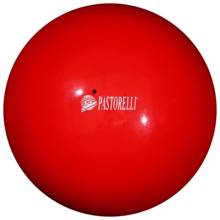 The ball for rhythmic gymnastics Pastorelli New Generation Fig, D = 18 cm, the color is red