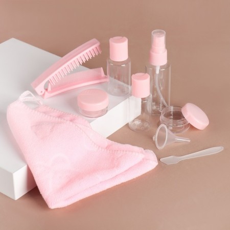Set for storage, in case, 9 objects, pink color-3