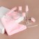 Set for storage, in case, 9 objects, pink color