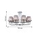 Cache chandelier, 8x40W E14, chromium color