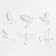 Wall -wall decor "Birds" 6 pieces 14 x 23.5 x 6 cm, white