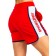 Women's shorts isee, size 50 cm, red color