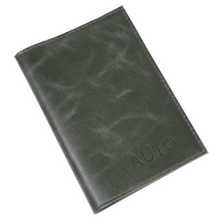 Cover for autocrains, genuine leather, green color