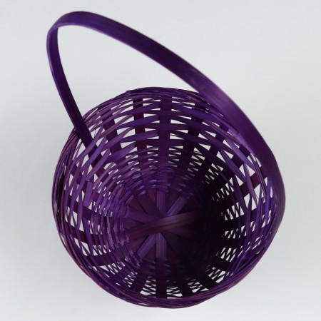 Wicker basket, 20 x 11/35 cm, purple, bamboo-3