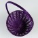 Wicker basket, 20 x 11/35 cm, purple, bamboo