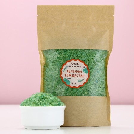 Bath salt, 300 g, apple aroma, pure happiness-1
