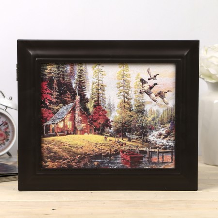 Key of "Ducks at the Forest House" Wenge 26.5x31.5x4.5 cm Mix-5