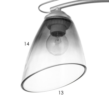 Chandelier 1084/2SL 40W E27 silver 42x15x23 cm Bayerlux-5