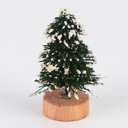 Miniature Puppet "Christmas tree with snow", set of 5 pcs., Size 1 pc. - 2 × 4 × 2 cm-1