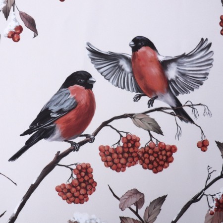 A set of curtains d/kitchen with the sequence "Winter Season" 145x180 +/- 5cm-2 pcs., Gabardin-5