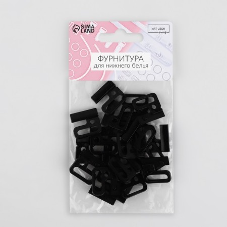 Froll for the bra, plastic, 14 mm, 10 pcs, black color-3