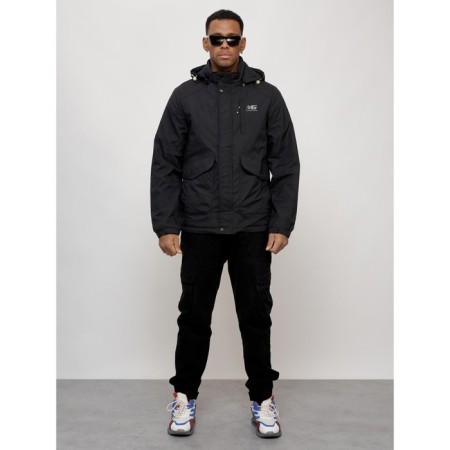 Sports male jacket, size 56, black color-5