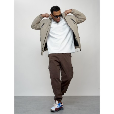 Male spring jacket, size 58, beige color-5