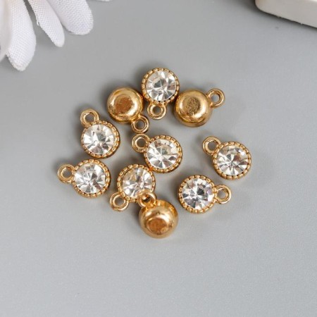 Decor for creativity Metal "Diamond in the frame" set of 10 pcs 0.6x0.6 cm-2