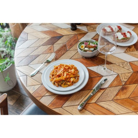 Deep porcelain plate Coral, 470 ml, d = 23 cm, white color-9