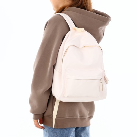 Youth backpack with lightning, 4 pockets, white color-1